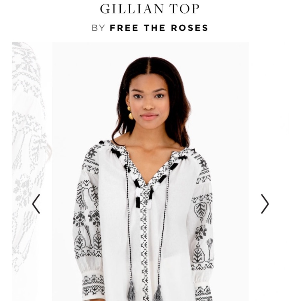 Free the roses Tuckernuck Gillian top embroidered